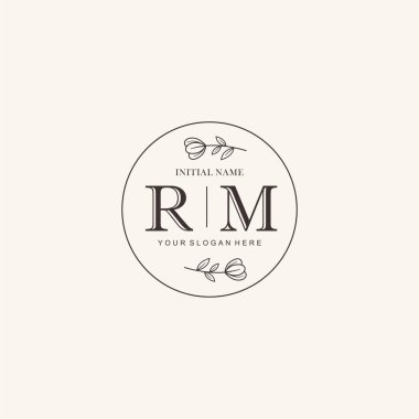 Markalaşma Kimliği için RM Minimalist Klasik Logo Tasarımı