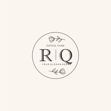 Markalaşma Kimliği için RQ Minimalist Klasik Logo Tasarımı