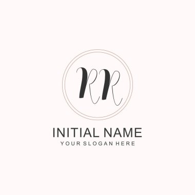 Markalaşma Kimliği İçin RR Minimalist Klasik Logo Tasarımı