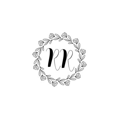 Çiçek İlham Veren RR Logoları Zamansız ve Sanatsal Markalaşma İçin
