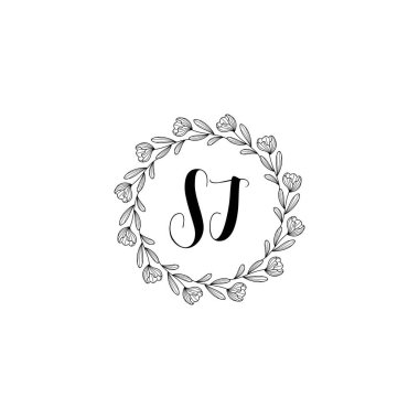 Çiçek İlham Veren İlk SJ Logoları Zamansız ve Sanatsal Markalaşma İçin