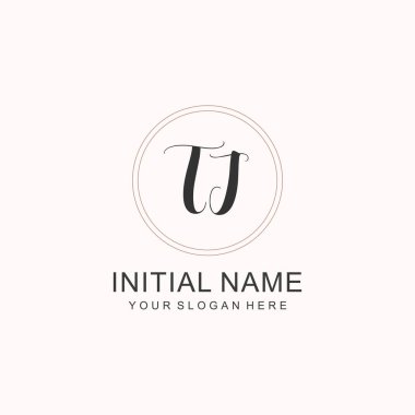 Markalaşma Kimliği için TJ Minimalist Klasik Logo Tasarımı