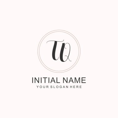 Markalaşma Kimliği için TQ Minimalist Klasik Logo Tasarımı