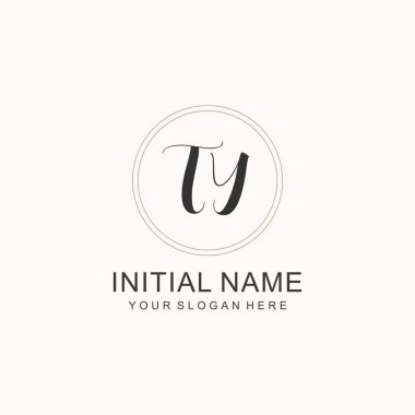 TY Minimalist Klasik Markalaşma Kimliği İlk Logo Tasarımı