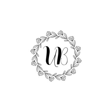 Çiçek İlham Veren UB Logoları Zamansız ve Sanatsal Markalaşma İçin
