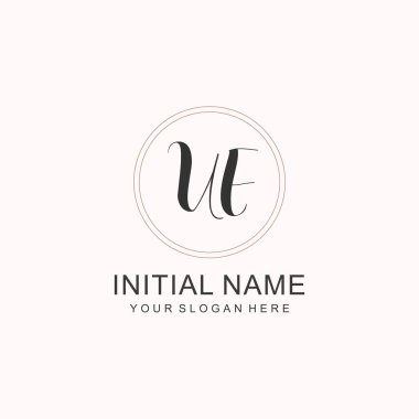 Markalaşma Kimliği için UE Minimalist Klasik Logo Tasarımı