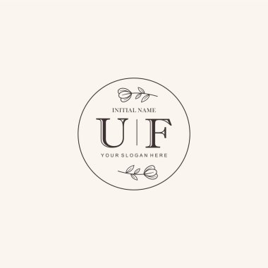 Markalaşma Kimliği için UF Minimalist Klasik Logo Tasarımı