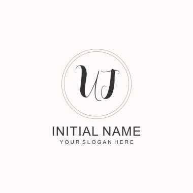 Markalaşma Kimliği için UJ Minimalist Klasik Logo Tasarımı