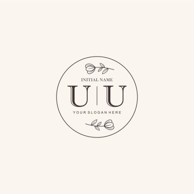 Markalaşma Kimliği için UU Minimalist Klasik Logo Tasarımı