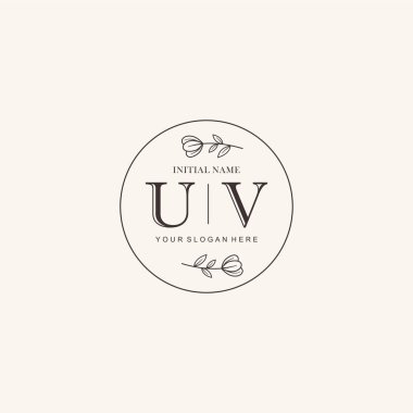 Markalaşma Kimliği için UV Minimalist Klasik Logo Tasarımı