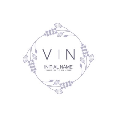Çiçek İlham Veren VN Logoları Zamansız ve Sanatsal Markalaşma İçin
