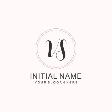 VS Minimalist Klasik Markalaşma Kimliği için İlk Logo Tasarımı