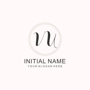 Markalaşma Kimliği için VU Minimalist Klasik Logo Tasarımı