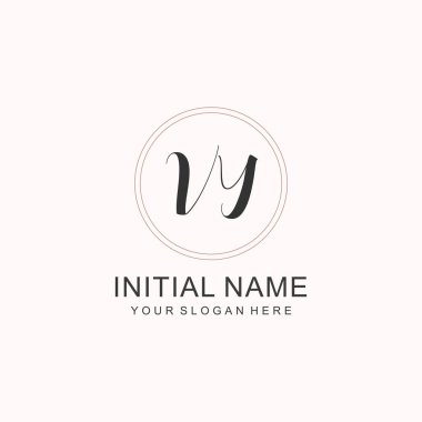 Markalaşma Kimliği için VY Minimalist Klasik Logo Tasarımı
