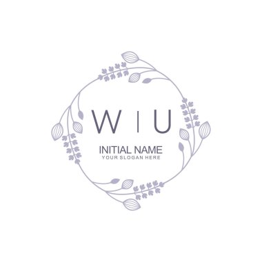 Çiçek İlham Veren WU Zamansız ve Sanatsal Markalaşma Logoları