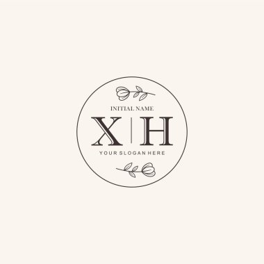 Markalaşma Kimliği için XH Minimalist Klasik İlk Logo Tasarımı