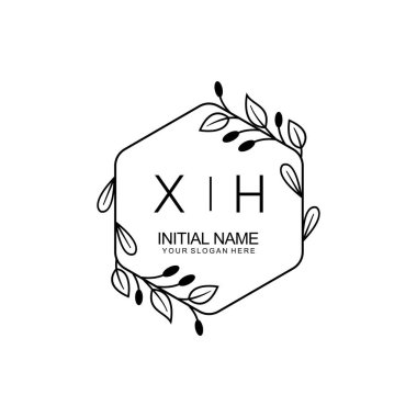 Çiçek İlham Veren XH Logoları Zamansız ve Sanatsal Markalaşma İçin