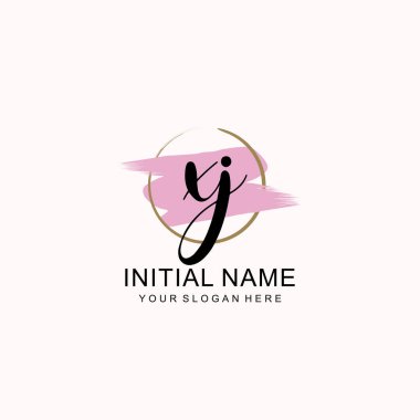 Sanatsal Fırça Aksanlı XJ Modern El Yazısı Logosu