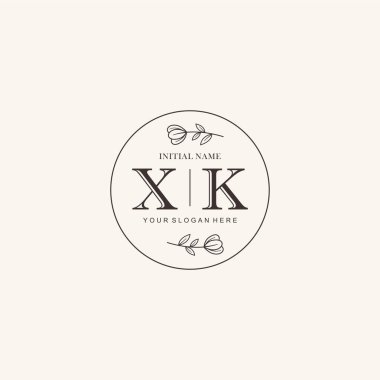 Markalaşma Kimliği için XK Minimalist Klasik Logo Tasarımı