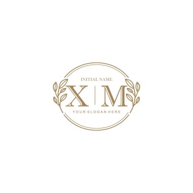 Markalaşma Kimliği için XM Minimalist Klasik İlk Logo Tasarımı