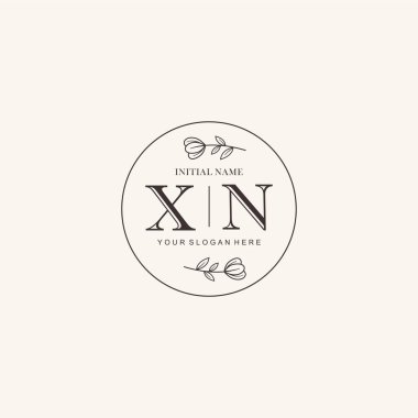 Markalaşma Kimliği için XN Minimalist Klasik İlk Logo Tasarımı