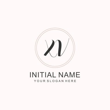 Markalaşma Kimliği için XV Minimalist Klasik Logo Tasarımı