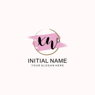 Sanatsal Fırça Aksanlı XW Modern El Yazısı Logosu