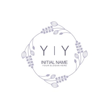 Çiçek İlham Veren YY Logoları Zamansız ve Sanatsal Markalaşma İçin