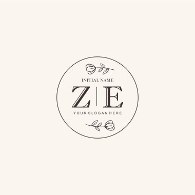 Markalaşma Kimliği için ZE Minimalist Klasik Logo Tasarımı