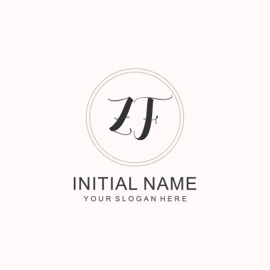 Markalaşma Kimliği için ZF Minimalist Klasik Logo Tasarımı