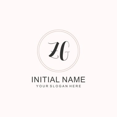 Markalaşma Kimliği için ZG Minimalist Klasik Logo Tasarımı