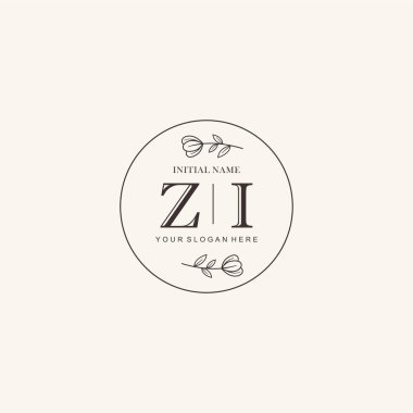Markalaşma Kimliği için ZI Minimalist Klasik İlk Logo Tasarımı