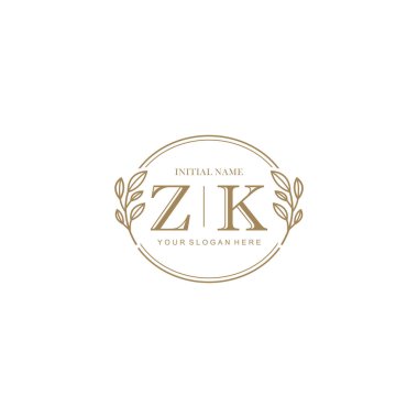 Markalaşma Kimliği için ZK Minimalist Klasik Logo Tasarımı