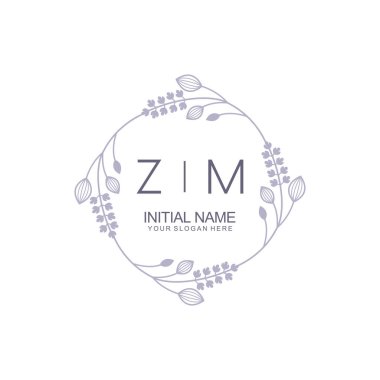 Çiçek İlham Veren ZM Logoları Zamansız ve Sanatsal Markalaşma İçin