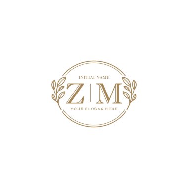 Markalaşma Kimliği için ZM Minimalist Klasik Logo Tasarımı