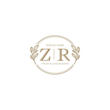 Markalaşma Kimliği için ZR Minimalist Klasik Logo Tasarımı