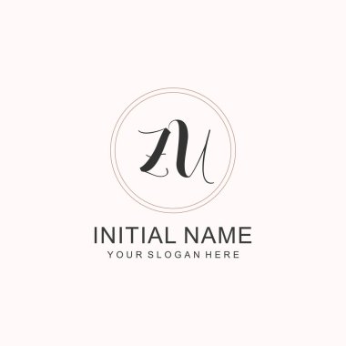 Markalaşma Kimliği için ZU Minimalist Klasik Logo Tasarımı