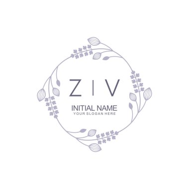 Çiçek İlham Veren ZV Logoları Zamansız ve Sanatsal Markalaşma İçin