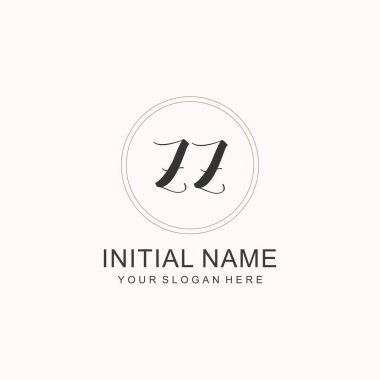 Markalaşma Kimliği için ZZ Minimalist Klasik Logo Tasarımı