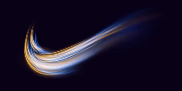 Mavi ve sarı girdaplar. Işık hızı etkisi. Rüzgar etkisi png. Vektör çizimi. EPS 10.