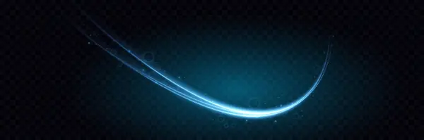 Işık çizgileri ve hız. Işık girdabı izi. Parlak spiral. Vektör. EPS 10.