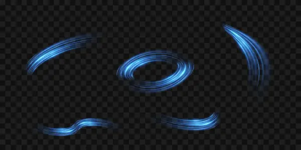 Işık çizgileri ve hız. Işık girdabı izi. Parlak spiral. Vektör. EPS 10.