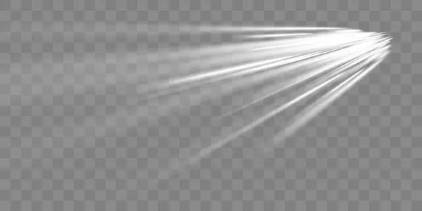 Kıvrımlı kıvrımlar çizgiyi hızlandırır. Açık beyaz dalga. Bokeh etkisiyle parlayan kıvırcık. Vektör png. EPS 10.