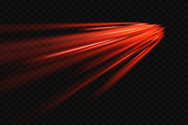 Yüksek hız kırmızı hareket çizgileri. Dinamik izler. Vektör EPS 10.