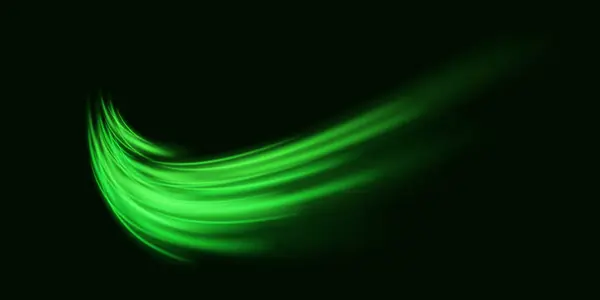 Sihirli parlayan eğri kavramı. Soyut hareketli iz çizgileri. Poster, bayrak ve fleur için eğri kurdeleler. Vektör