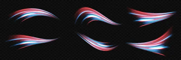 Işıl ışıl hareket. Dinamik hız dalgaları. Parlak dalgalı bir yol. Dönen dinamik neon daire.