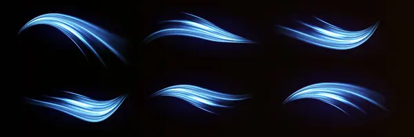Yüksek hız ışık etkisi. Hız ışınları. Neon hatları. Vektör illüstrasyonu.