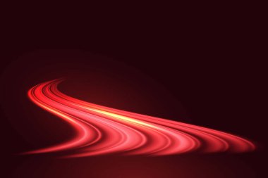 Soyut kırmızı hız ışık hareket bulanıklığı. Vektör illüstrasyonu.