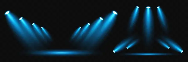 Spotlights, unutulmaz bir ışık. Şeffaf bir arkaplanda.