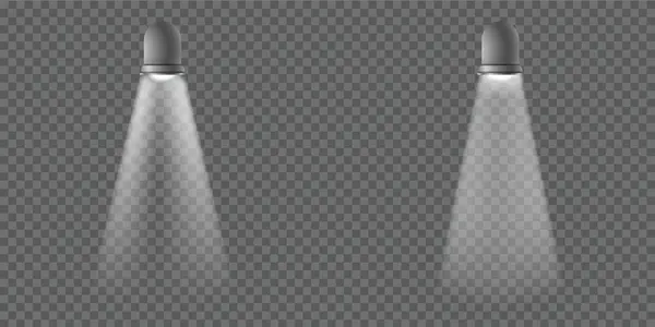 Spotlights, unutulmaz bir ışık. Şeffaf bir arkaplanda.